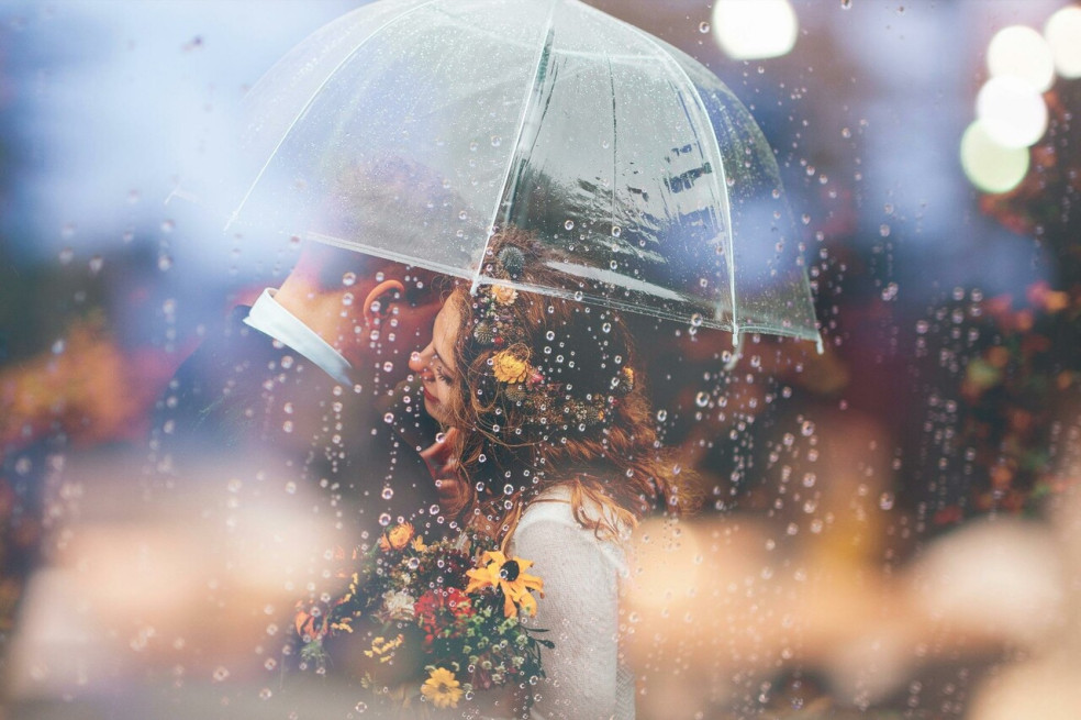 dáždniky na svadbu