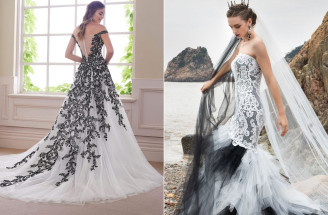 Čierno-biele svadobné šaty: Netradičné, no ohúria hneď od prvého okamihu