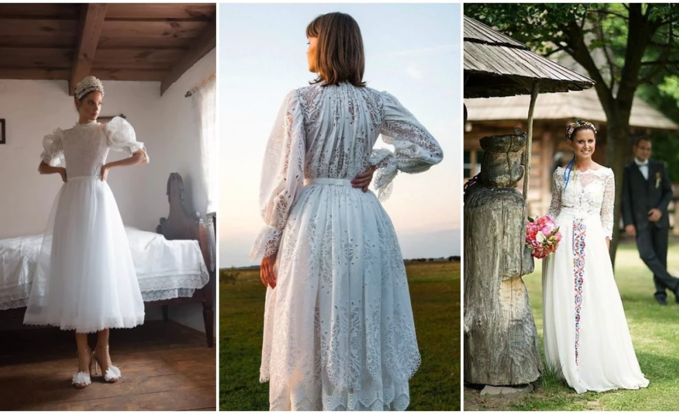 Folklórne svadobné šaty