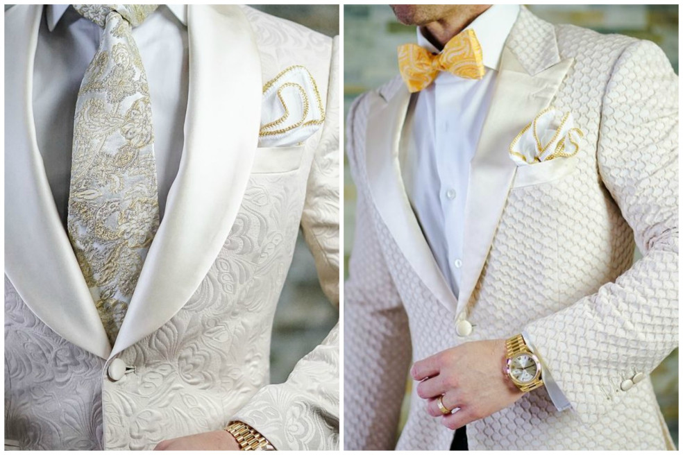 biely svadobný oblek