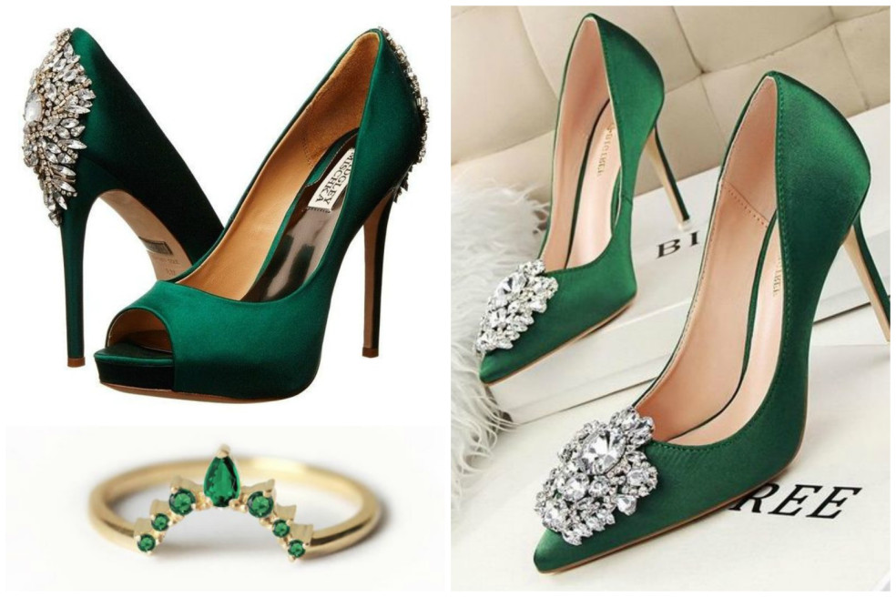 smaragdové topánky