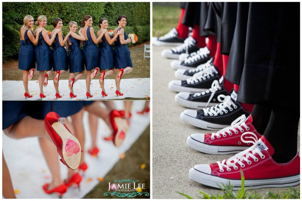 topánky na svadbu červené