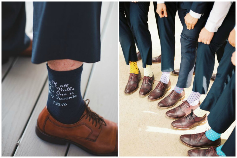 veselé svadobné ponožky
