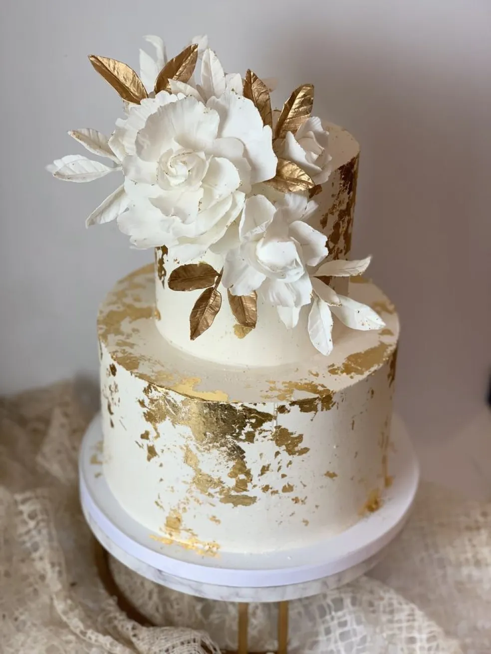 svadobná torta zlatá