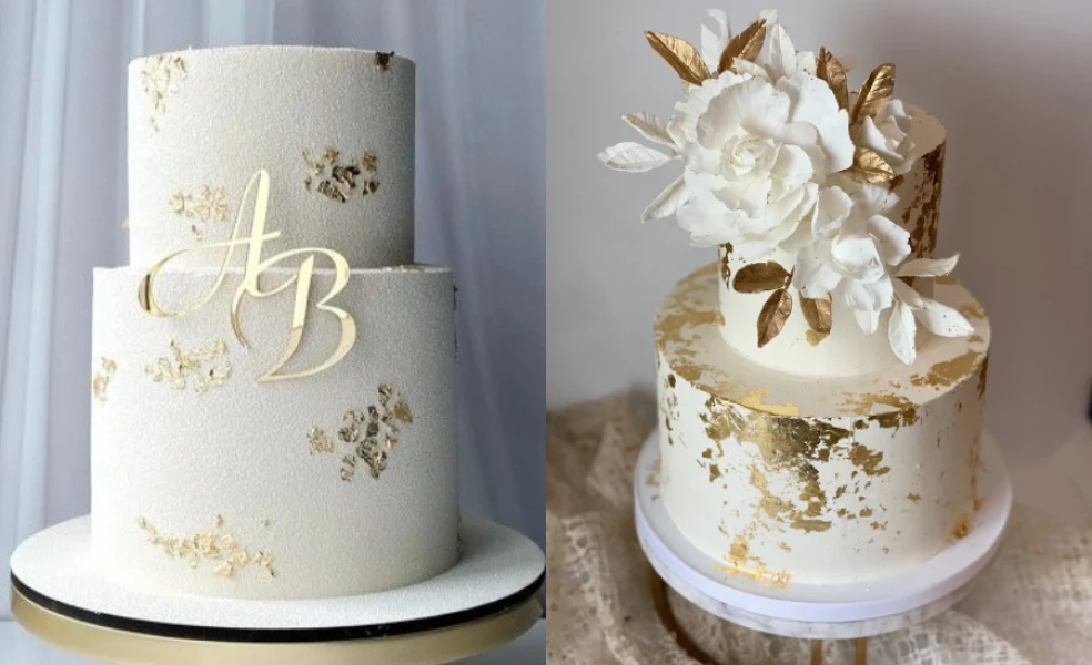 zlata svadobná torta