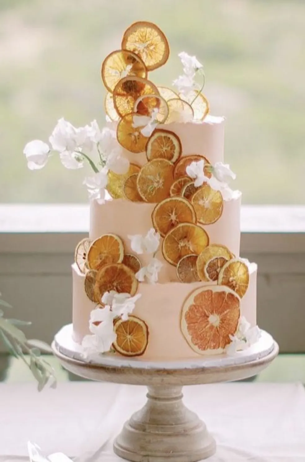 svadobná torta s citrusmi