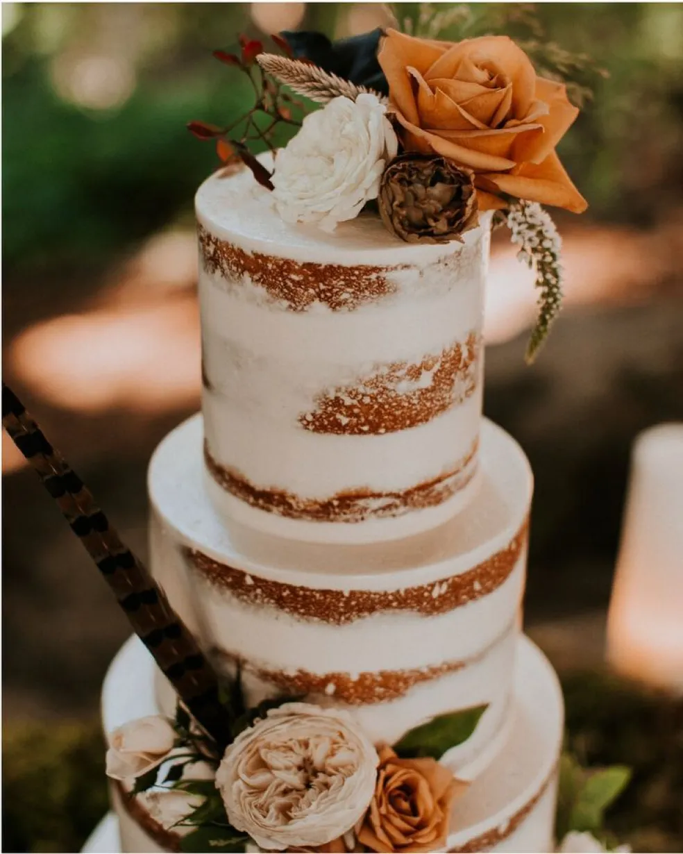 jesenná svadobná torta