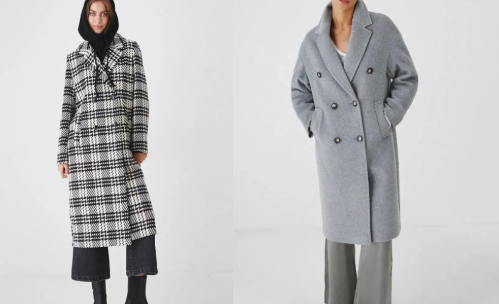 Žena v trendy jesennom kabáte z kolekcie MEDICINE