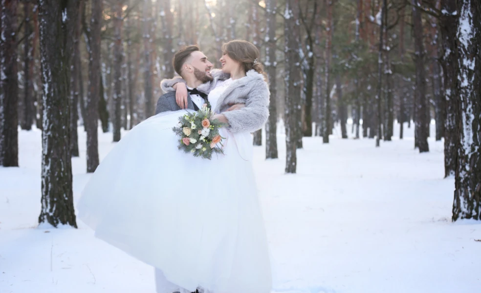 Romantická zimná svadba
