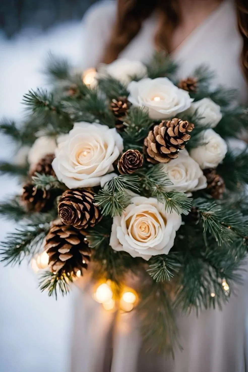 šišky svadobná kytica