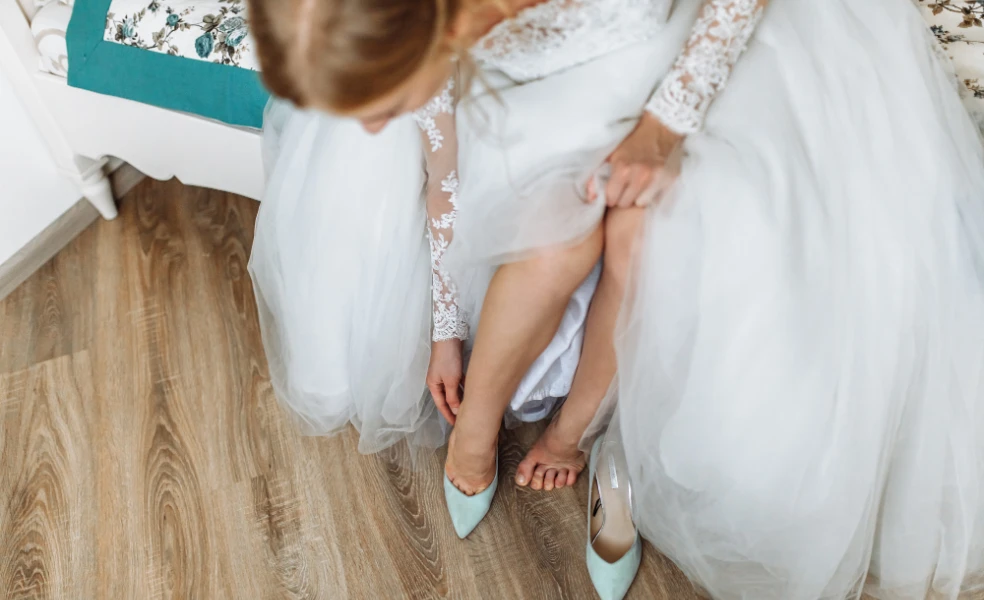 Svadobné lodičky na vysokom opätku pre nevesty