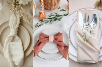 Ako uložiť alebo poskladať servítky na svadobných stoloch: Tradičné aj trendy inšpirácie