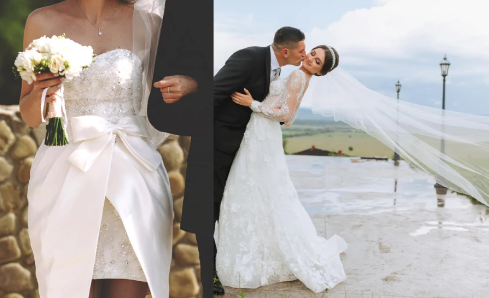 svadobne saty vlecka alebo zavoj nevesta