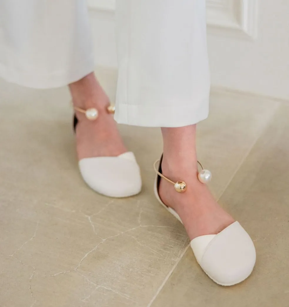barefoot balerínky s ozdobou